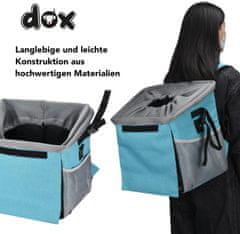 Nikcorp Torba za bicikl za pse i mačke, sklopiva košara za volan, vodootporna s jastukom i mrežom za ventilaciju, plava