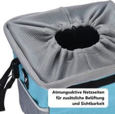 Nikcorp Torba za bicikl za pse i mačke, sklopiva košara za volan, vodootporna s jastukom i mrežom za ventilaciju, plava