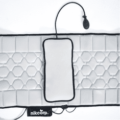 Nikcorp Masažna podloga s grijanjem i daljinskim upravljačem, 10 motora, 170x50 cm, bijela eko koža