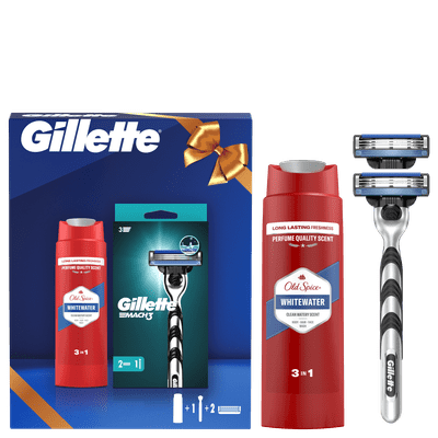 Gillette Mach3 darilni set - britvica, gel za umivanje