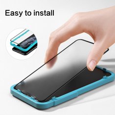 Nikcorp Matirano kaljeno staklo 9H za iPhone 11 Pro Max / XS Max, zaštita protiv otisaka prstiju s okvirom za montažu