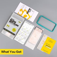 Nikcorp Matirano kaljeno staklo 9H za iPhone 11 Pro Max / XS Max, zaštita protiv otisaka prstiju s okvirom za montažu