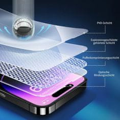 Nikcorp Smart Devil zaštitno kaljeno staklo za iPhone 14 Pro Max, set 3 komada, 2.5D rubovi, 4K prozirnost, oleofobni premaz, SGS certifikat