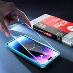 Nikcorp Smart Devil zaštitno kaljeno staklo za iPhone 14 Pro Max, set 3 komada, 2.5D rubovi, 4K prozirnost, oleofobni premaz, SGS certifikat