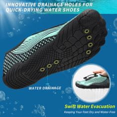 Nikcorp Muške cipele za vodu ZHR, zelene, veličina 45, prozračne i protuklizne za plažu i plivanje