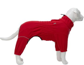 Nikcorp Topla zimska jakna za pse s flisom i reflektirajućim trakama, otporna na vjetar, crvena, veličina M