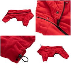 Nikcorp Topla zimska jakna za pse s flisom i reflektirajućim trakama, crvena 4XL (66-76 cm)