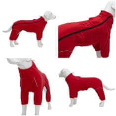 Nikcorp Topla zimska jakna za pse s flisom i reflektirajućim trakama, crvena 4XL (66-76 cm)