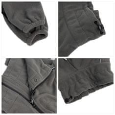 Nikcorp Topla zimska jakna za pse s flisom i reflektirajućim trakama, siva 3XL, vjetrootporna odjeća s 4 nogavice