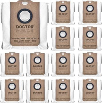 Nikcorp Set od 12 zamjenskih vrećica za usisavač Conga 2299/2499/7490/8290, veliki kapacitet 3L, dvoslojna filtracija