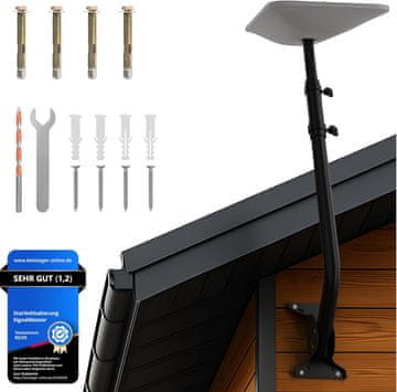 Nikcorp Podesivi zidni nosač za Starlink Gen2/Gen3/Mini antenu, 56 cm, kompletni set za montažu na zid ili krov