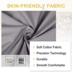 Nikcorp ComfortAce pamučna navlaka za poplun 135x200 cm, antialergijska, siva, patentni zatvarač, 100% pamuk 200T