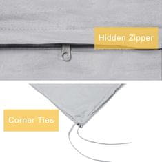 Nikcorp ComfortAce pamučna navlaka za poplun 135x200 cm, antialergijska, siva, patentni zatvarač, 100% pamuk 200T