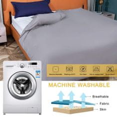 Nikcorp ComfortAce pamučna navlaka za poplun 135x200 cm, antialergijska, siva, patentni zatvarač, 100% pamuk 200T