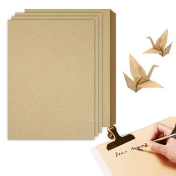 Nikcorp Kraft papir A4 160g Vintage smeđi, set 200 listova za printanje, scrapbooking i DIY projekte, prirodni karton visoke kvalitete