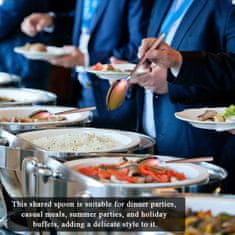 Nikcorp Set pribora za posluživanje od nehrđajućeg čelika 5 komada, smeđa drška i dugina glava, perivo u perilici posuđa