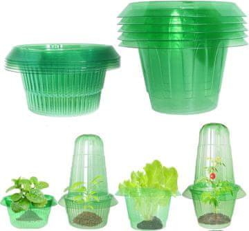 Nikcorp Set od 10 ekoloških barijera protiv puževa za biljke 24 cm, zaštitni prstenovi i ovratnici od reciklirane plastike