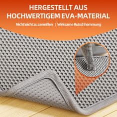 Nikcorp Set od 2 vodootporne podloge za mačji WC 38x61 cm, dvoslojna EVA pjena sa strukturom saća za skupljanje pijeska