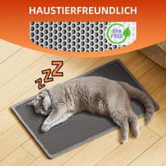 Nikcorp Set od 2 vodootporne podloge za mačji WC 38x61 cm, dvoslojna EVA pjena sa strukturom saća za skupljanje pijeska