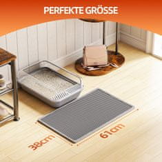 Nikcorp Set od 2 vodootporne podloge za mačji WC 38x61 cm, dvoslojna EVA pjena sa strukturom saća za skupljanje pijeska