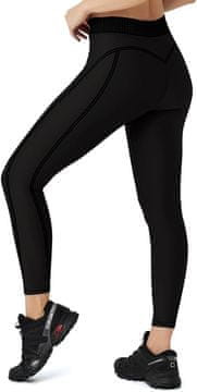 Nikcorp Ženske sportske tajice za jogu i fitness s visokim strukom, neprozirne, crne, veličina XL