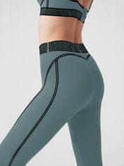 Nikcorp Ženske sportske tajice s visokim strukom neprozirne sivo-zelene XXL za fitness i trčanje