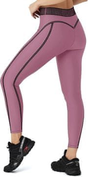 Nikcorp Ženske sportske tajice za jogu i fitness s visokim strukom, neprozirne, ružičaste, veličina XXL