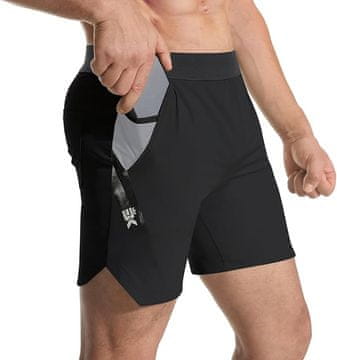 Nikcorp Muške sportske kratke hlače za trčanje i fitness, crne, veličina M, lagane i prozračne s dva džepa