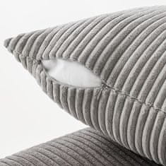 Nikcorp Set od 4 ukrasne jastučnice od samta 50x50 cm, tamnosiva boja, mekane i moderne navlake za jastuke za dnevni boravak