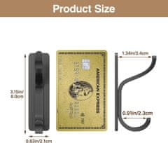 Nikcorp Set od 4 samoljepljive zidne kuke od nehrđajućeg čelika, nosivost 6 kg, crne, za kupaonicu i kuhinju