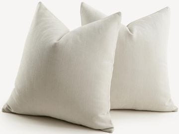 Nikcorp Set od 2 ukrasne jastučnice od šenila 60x60 cm, mekana i elegantna tkanina, krem boja