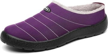 Nikcorp Unisex zimske papuče s toplom plišanom podstavom, vodootporne, ljubičaste, vel. 41