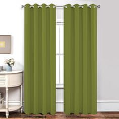 Nikcorp Joydeco termalne zavjese za zamračivanje s prstenima, set 2 komada, zelene, 140x245 cm, UV zaštita i izolacija