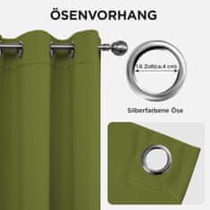 Nikcorp Joydeco termalne zavjese za zamračivanje s prstenima, set 2 komada, zelene, 140x245 cm, UV zaštita i izolacija