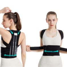 Nikcorp Korektor držanja za leđa i kralježnicu, uniseks potporni pojas s podesivim naramenicama, prozračan materijal, veličina M