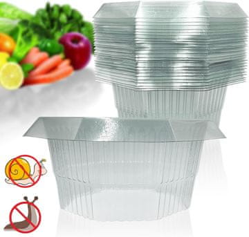 Nikcorp Zaštitni prstenovi protiv puževa za vrt i biljke, set 30 komada, ekološka barijera za salatu i povrće, otporna plastika