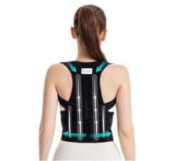 Nikcorp Korektor držanja za leđa i kralježnicu, uniseks potporni pojas s podesivim naramenicama, prozračan materijal, veličina M