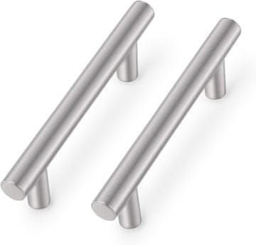 Nikcorp Set od 6 ručki za namještaj od nehrđajućeg čelika, satenski nikal, T-profil 15,2 cm, razmak rupa 8,9 cm
