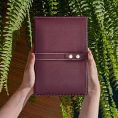 Nikcorp Bilježnica A5 od umjetne kože s tvrdim uvezom i olovkom, 192 stranice, smeđa