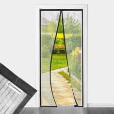 Nikcorp Balkonska vrata s mrežom protiv komaraca 85x195 cm crna - magnetsko automatsko zatvaranje, montaža bez bušenja