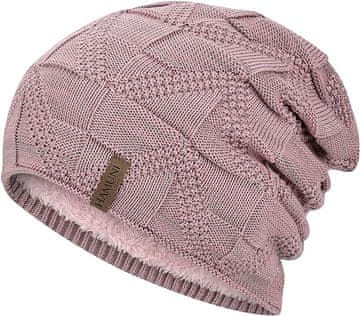 Nikcorp HAMUNI pletena kapa s podstavom od flisa, uniseks zimska kapa, topla i elastična, univerzalna veličina