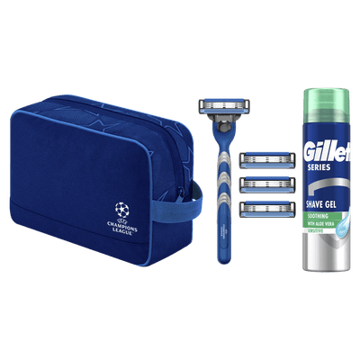 Gillette Mach3 darilni set - britvica, torba, gel za britje