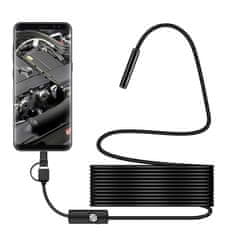 Vixson Ultratanki endoskop 5,5 mm, IP67 vodootporan, 6 LED svjetala, 3-u-1 priključak | ENDUCAM