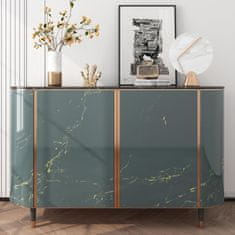 Nikcorp Samoljepljiva folija za namještaj i radne ploče, efekt mramora, sivo-zelena, 30 cm x 5 m, vodootporna PVC dekoracija