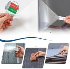 Nikcorp Zrcalna samoljepljiva folija za prozore za privatnost i UV zaštitu, srebrna, 45x400 cm, toplinska izolacija