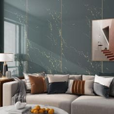 Nikcorp Samoljepljiva folija za namještaj i radne ploče, efekt mramora, sivo-zelena, 30 cm x 5 m, vodootporna PVC dekoracija