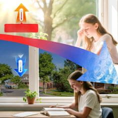 Nikcorp Zrcalna samoljepljiva folija za prozore za privatnost i UV zaštitu, srebrna, 45x400 cm, toplinska izolacija