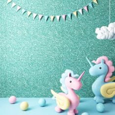 Nikcorp Samoljepljiva svjetlucava tapeta za namještaj i zidove, tirkizno-zelena, 40 cm x 6 m, vodootporna dekorativna folija s efektom sjaja