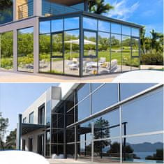 Nikcorp Zrcalna samoljepljiva folija za prozore za privatnost i UV zaštitu, srebrna, 45x400 cm, toplinska izolacija