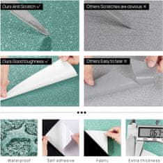 Nikcorp Samoljepljiva svjetlucava tapeta za namještaj i zidove, tirkizno-zelena, 40 cm x 6 m, vodootporna dekorativna folija s efektom sjaja